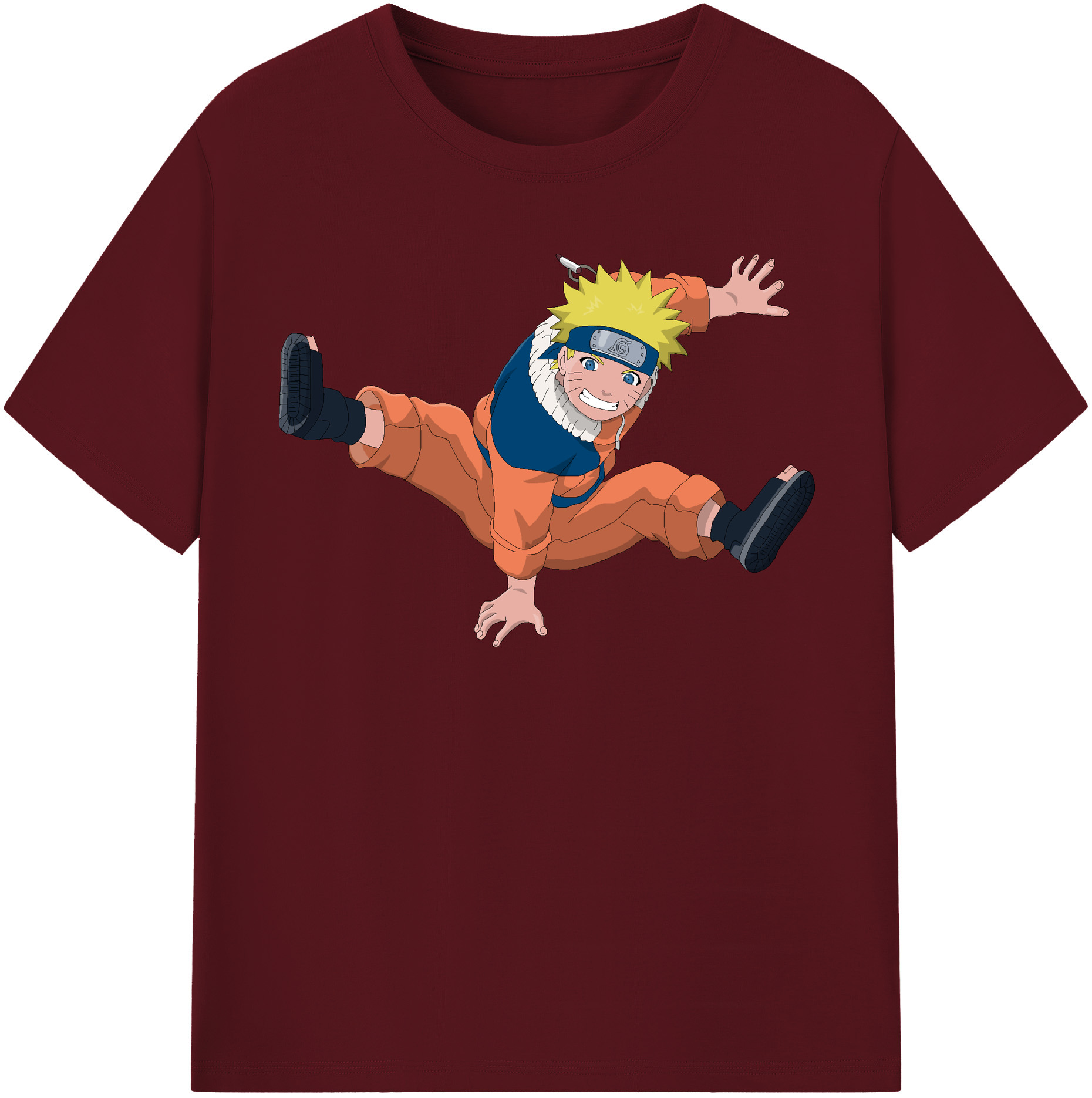 （画像用） NARUTO -ナルト- うずまき ナルト Uzumaki Naruto 綿100％半袖Tシャツ（フロントプリント）